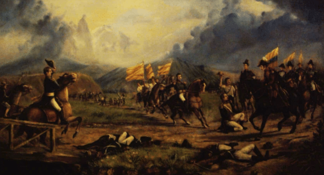 Painting of the Battle of Boyacá